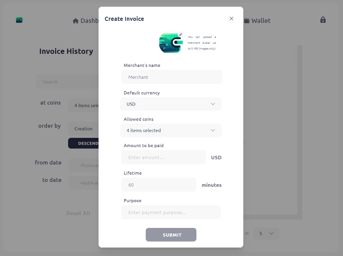 Create invoice